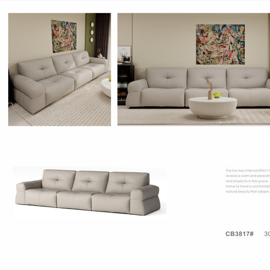 Custom-Sized Leather Sofa | Perfect Fit for Unique Spaces-海智集-