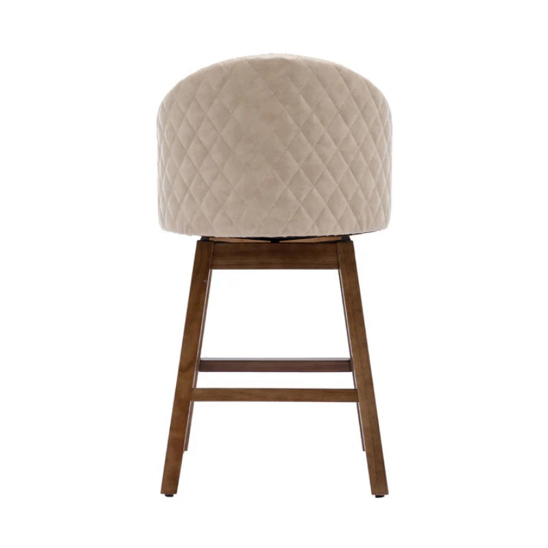 COOLMORE Bar Stools Set of 2 Counter Height Chairs with Footrest for Kitchen, Dining Room And 360 Degree Swivel-海智集-Default-