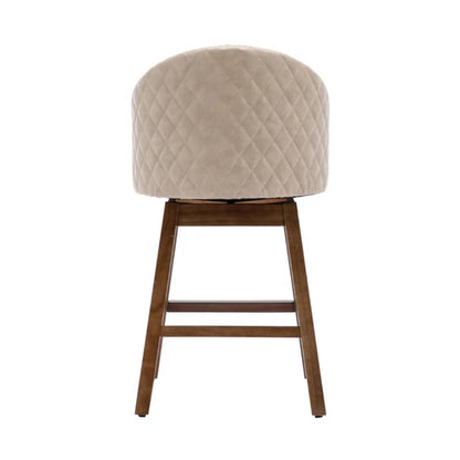 COOLMORE Bar Stools Set of 2 Counter Height Chairs with Footrest for Kitchen, Dining Room And 360 Degree Swivel-海智集-Default-