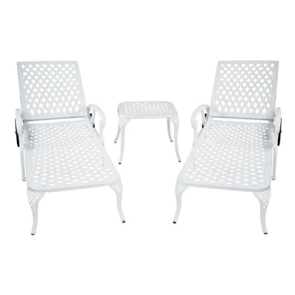 Aluminium Cast lounge chair 1pcs white-海智集-Default-