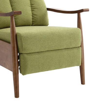 COOLMORE Wood Frame Armchair, Modern Accent Chair Lounge Chair for Living Room-海智集-Default-