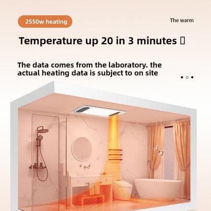 Custom Wind Heating Bath Heater Integrated Ceiling Ventilation Fan Lighting Integrated Bathroom Multifunctional Heater-Kitchen & Bathroom-海智集-Key Switches-300X600-