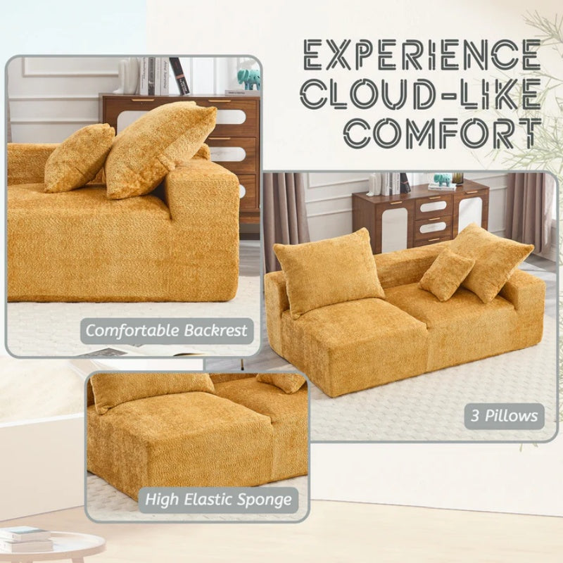UNITED WE WIN Exquisite fabric technology, intimate two-person design, lazy leisure sitting, free combination of flexible and changeable, a wide range of scene applicability of the sofa-海智集-Default-