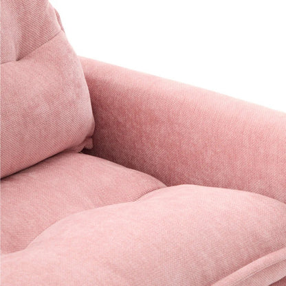 UNITED WE WIN Swivel Barrel Chair - Mid Century Modern Chair, Thick Padded Arm Chair with Solid Metal Base, Comfortable Single Sofa Chair, Swivel Accent Chair for Living Room Bedroom-海智集-Default-