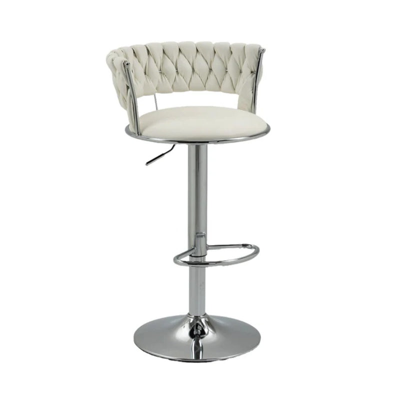 COOLMORE Swivel Bar Stools Set of 2 Adjustable Counter Height Chairs with Footrest for Kitchen, Dining Room 2PC/SET-海智集-Default-