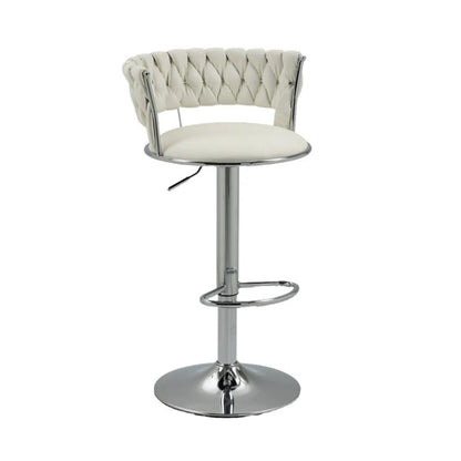 COOLMORE Swivel Bar Stools Set of 2 Adjustable Counter Height Chairs with Footrest for Kitchen, Dining Room 2PC/SET-海智集-Default-