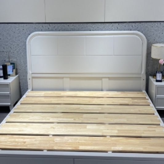 The elegant grey soft bed in the bedroom is comfortable, Italian soft and modern-海智集-
