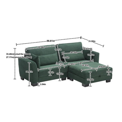 UNITED Modular Sectional Sofa L Shaped Modular Couch with Reversible Chaise Modular Sofa Sectional Couch with Storage Seats-海智集-Default-