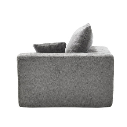 UNITED WE WIN Memory Foam 2-Seater Couch, No Installation & Easy to Transport, Deep Seat Modern Sofa with Chenille Fabric, Couch for Living Room, Bedroom, Apartment, Home Office-海智集-Default-