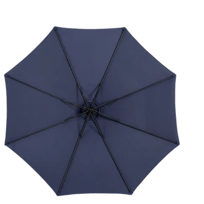 Best Choice Products 10ft Offset Hanging Market Patio Umbrella w/Easy Tilt Adjustment, Polyester Shade, 8 Ribs for Backyard, Poolside - (Navy blue )(No Base)-海智集-Default-