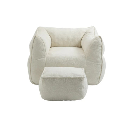 COOLMORE Bean Bag Chair Lazy Sofa/Footstool Durable Comfort Lounger High Back Bean Bag Chair Couch for Adults and Kids, Indoor & Outdoor-海智集-Default-