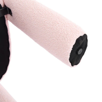 COOLMORE Contemporary Designed Velvet Upholstered Accent/Dining Chair with Armrests in Pink Teddy-海智集-Default-