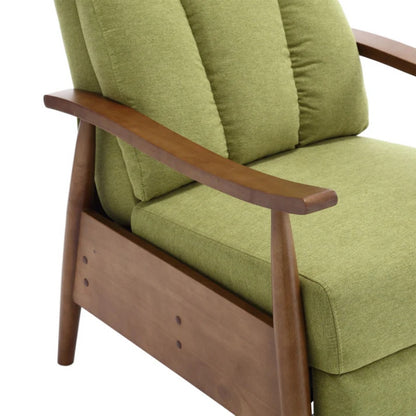 COOLMORE Wood Frame Armchair, Modern Accent Chair Lounge Chair for Living Room-海智集-Default-