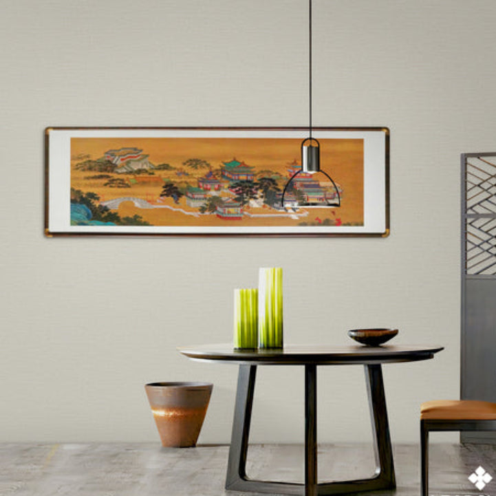3D Floral Embossed Wall Decor - New Chinese Style Handmade Texture Art-海智集-