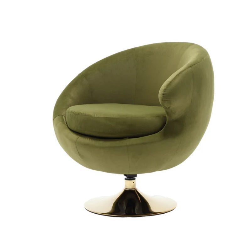 360 Degree Swivel Cuddle Barrel Accent Chairs, Round Armchairs with Wide Upholstered, Fluffy Fabric Chair for Living Room, Bedroom, Office, Waiting Rooms-海智集-Default-
