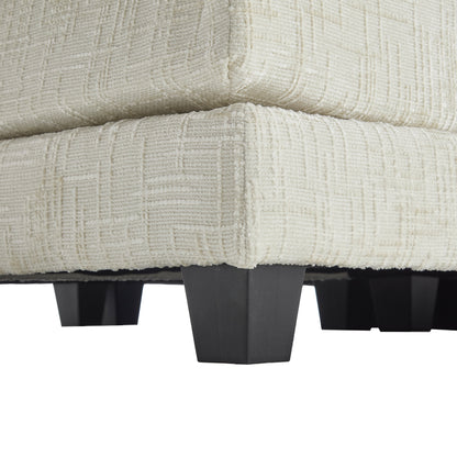 UNITED WE WIN Chenille fabric, solid construction, the overall structure of the sofa is stable, detachable armrests, two foot stools and two-seat sofa with side pockets-海智集-Default-