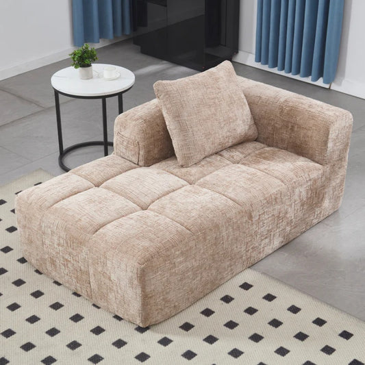 UNITED WE WIN Chenille Loveseat Sofa,Minimalist Modular Couches Sleeper for Living Room Bedroom Apartment Lounge-海智集-Default-