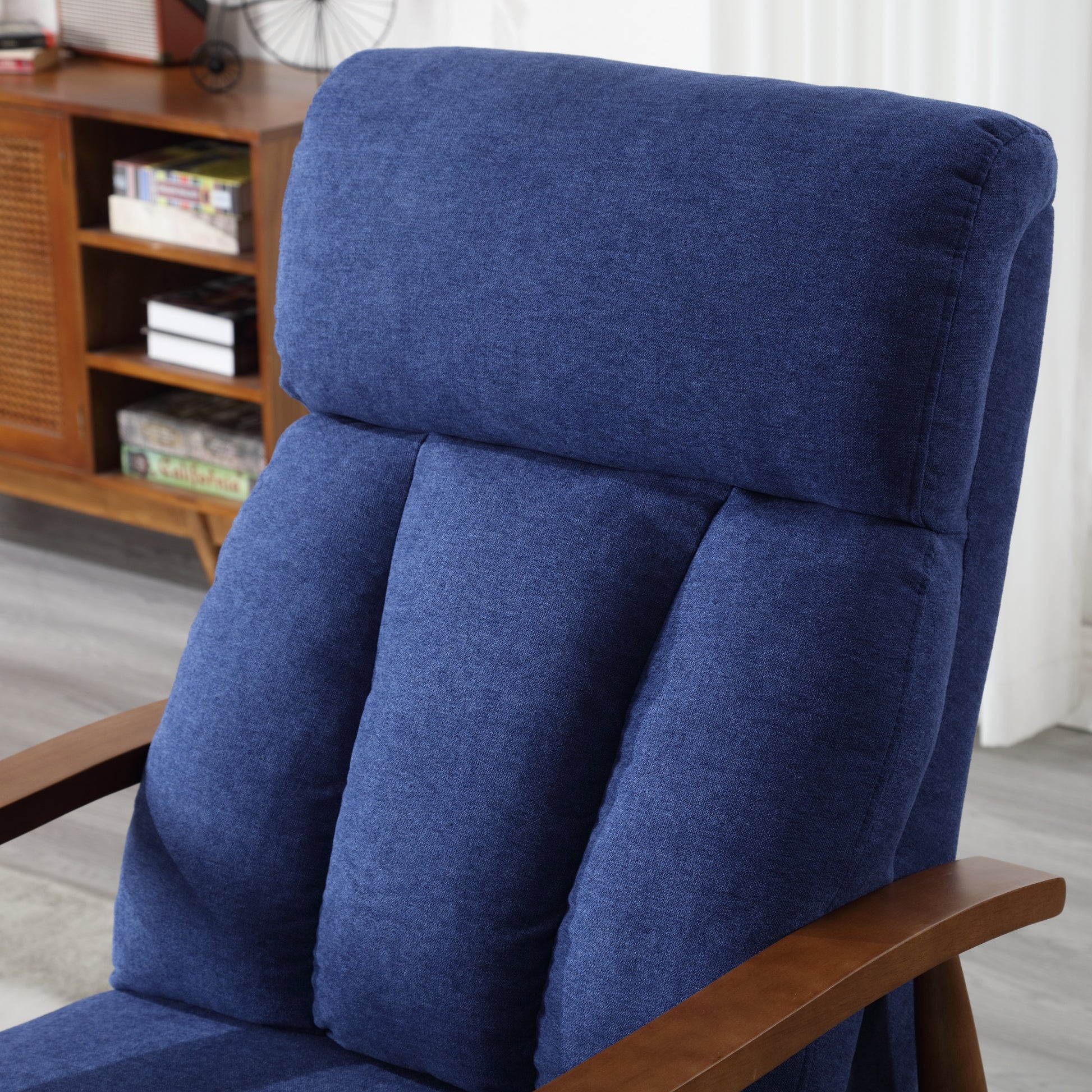 COOLMORE Wood Frame Armchair, Modern Accent Chair Lounge Chair for Living Room-海智集-Default-