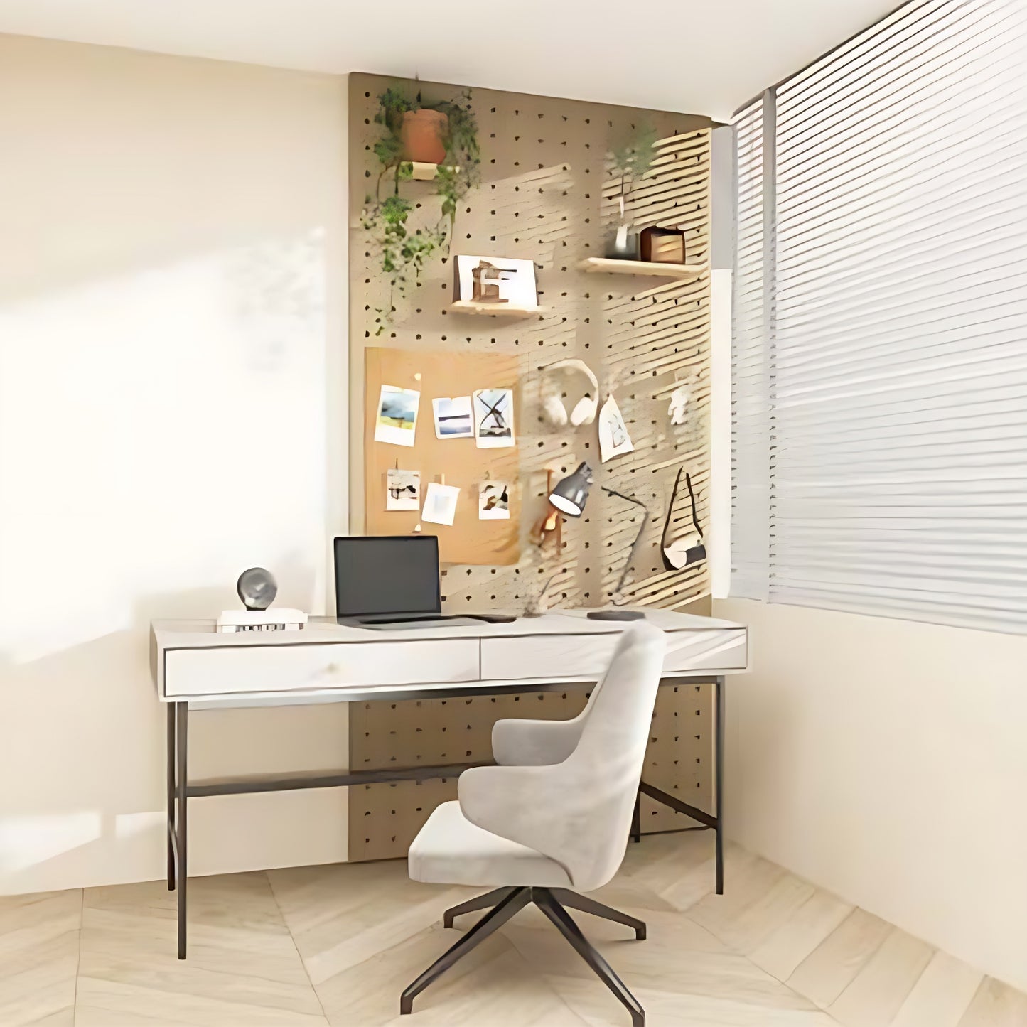 Wood-Plastic Pegboard - Premium Wall Organizer for Home & Office Storage-海智集-