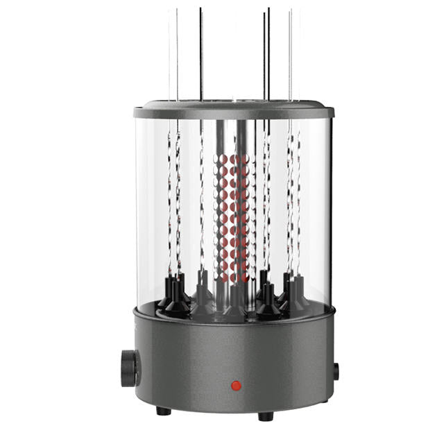 Wholesale Electric Chicken Vertical 360 degree Automatic rotation Kebab Barbecue Grill Machine For Sale-海智集-