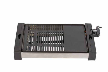 Manufacturer's Electric BBQ Grill Pan Indoor Tabletop Smokeless Griddle Non-Stick PTFE Material US Plug Type for Household Use-海智集-