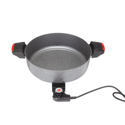 OEM Multifunctional Stainless Steel Tempered Glass Electric Hot Pot Non-Stick Cast Iron Stainle Wok PF Stamping for Household-海智集-