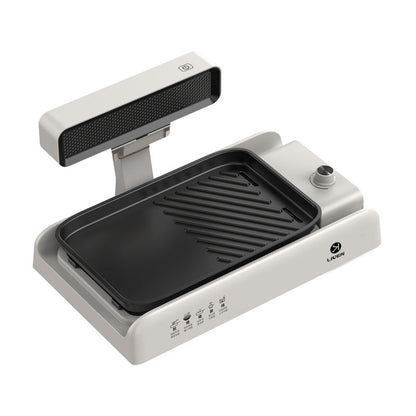 Indoor/Outdoor Smokeless Stainless Steel BBQ Grill Detachable Interchangeable Plates Temperature Control for Household + RV Use-海智集-