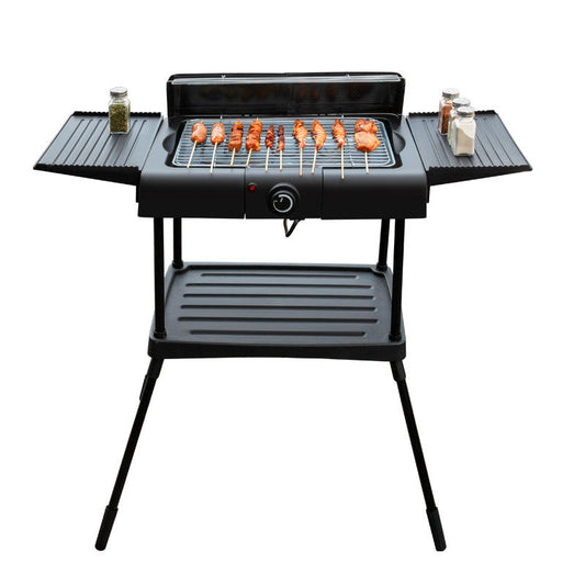 Large stainless steel camping grill Outdoor unfolding portable camping barbecue grill for family outdoor meals-海智集-