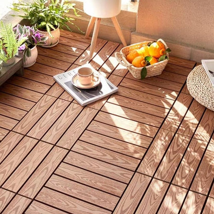 Waterproof Outdoor Plastic Interlocking Deck Tiles Balcony Flooring All Weather Use for Porch Poolside Backyard-海智集-