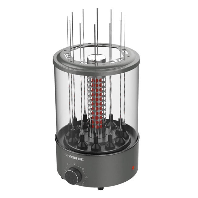 Wholesale Electric Chicken Vertical 360 degree Automatic rotation Kebab Barbecue Grill Machine For Sale-海智集-