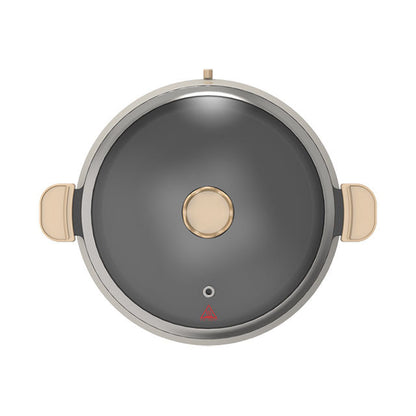 Kitchen Cooking Set 360 All-around Heating Fryer Electric Frying Pan Temperature Control White PTFE Non Stick Electric Hot Pot-海智集-