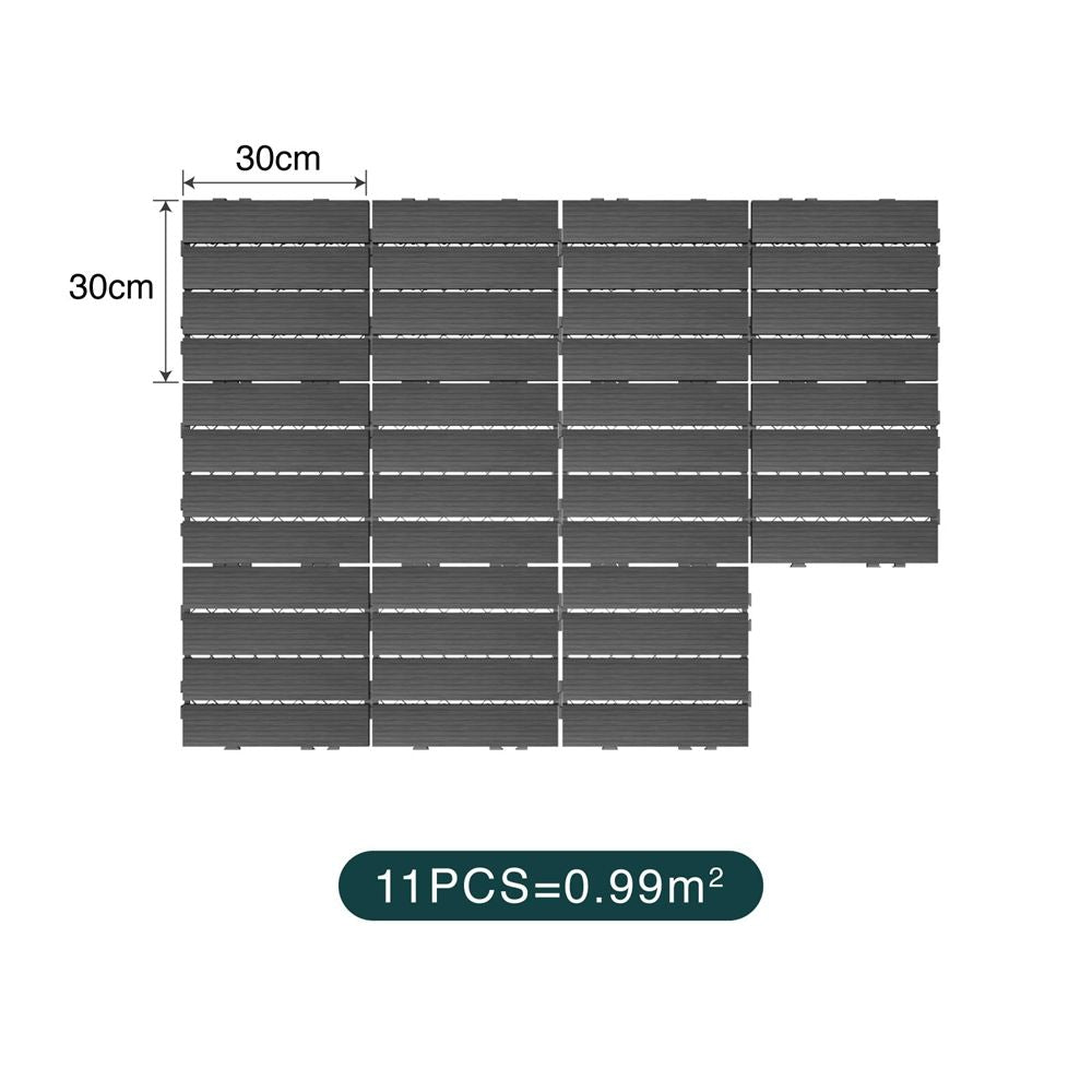 Interlocking Patio Deck Tiles Outdoor WPC Flooring for Garden Poolside Fir Wood Indoor Natural Wood-海智集-