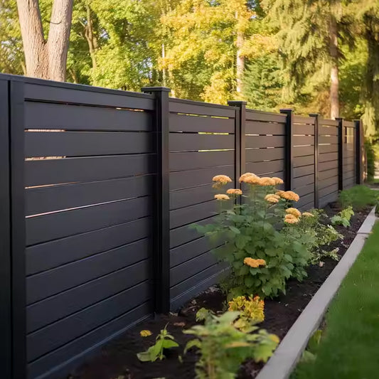 DIY Size Wpc Fence Panel Wood Plastic Composite Boards 1.8*1.8M WPC Aluminum Wpc Fence for Outdoor-海智集-