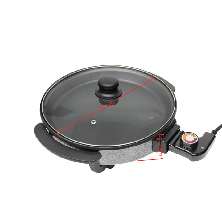 30cm Electric Pizza Pan 1500W GS CE ROHS CB Approval Flat Pizza Pan with Electric Cooking for Household-海智集-