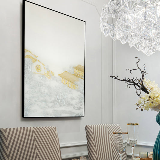 Bulk Order for Suzhou 3D Full-Embroidery Wall Art Featuring core 3D full-embroidery, high-quality materials & commercial standards. Ideal for hotel chains, enterprise groups, etc., for unified interior upgrades.Attic Three of Pavilions and Towers-海智集-