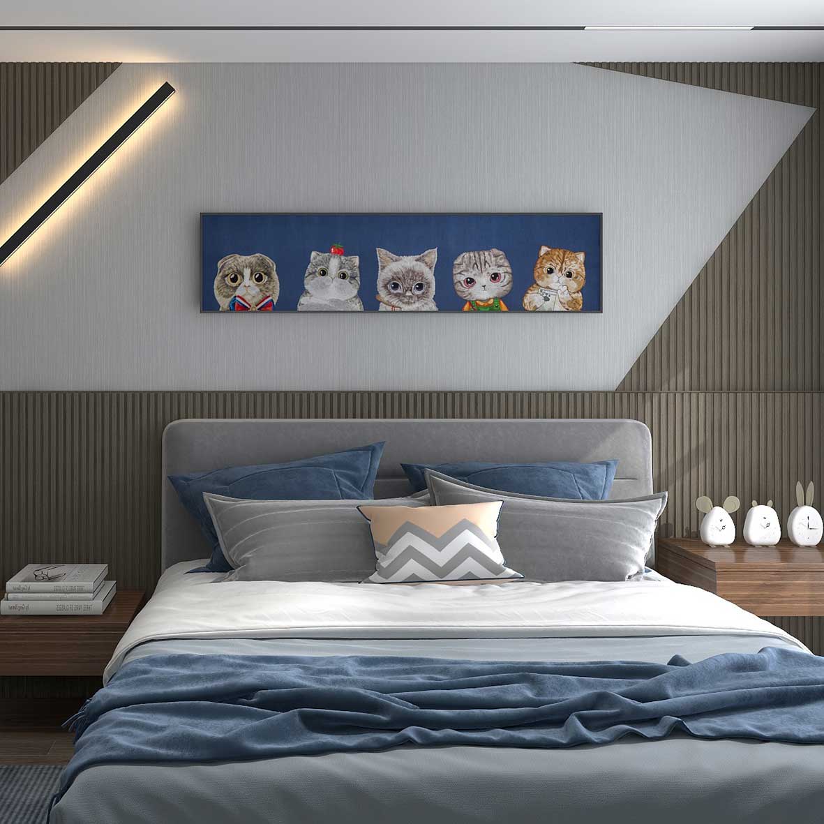 Bulk Order for Suzhou 3D Full-Embroidery Wall Art Featuring core 3D full-embroidery, high-quality materials & commercial standards. Ideal for hotel chains, enterprise groups, etc., for unified interior upgrades.Cute Cat Party Two-海智集-