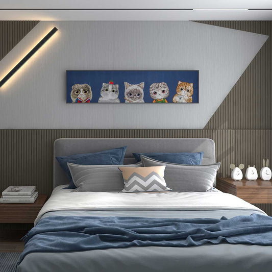 Bulk Order for Suzhou 3D Full-Embroidery Wall Art Featuring core 3D full-embroidery, high-quality materials & commercial standards. Ideal for hotel chains, enterprise groups, etc., for unified interior upgrades.Cute Cat Party Two-海智集-