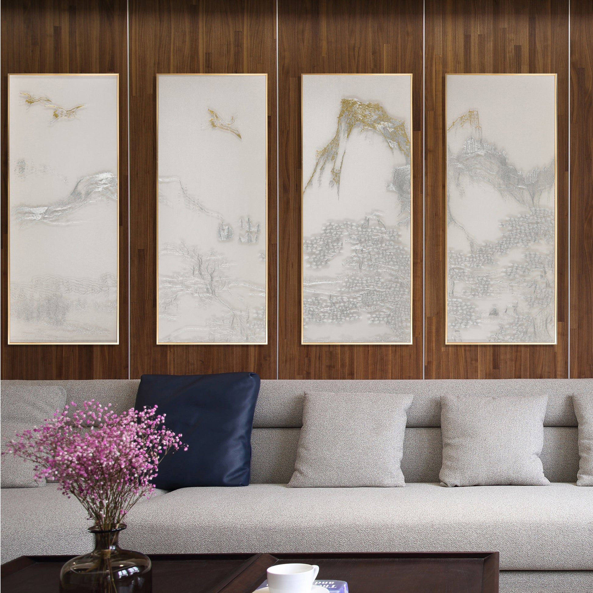 Bulk Order for Suzhou 3D Full-Embroidery Wall Art Featuring core 3D full-embroidery, high-quality materials & commercial standards. Ideal for hotel chains, enterprise groups, etc., for unified interior upgrades.Scenery of Pavilions and Towers-海智集-
