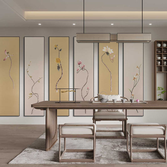 Bulk Order for Suzhou 3D Full-Embroidery Wall Art Featuring core 3D full-embroidery, high-quality materials & commercial standards. Ideal for hotel chains, enterprise groups, etc., for unified interior upgrades.Six - panel Autumn Charm Picture-海智集-