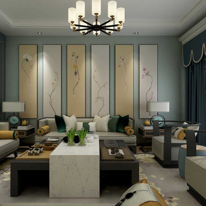 Bulk Order for Suzhou 3D Full-Embroidery Wall Art Featuring core 3D full-embroidery, high-quality materials & commercial standards. Ideal for hotel chains, enterprise groups, etc., for unified interior upgrades.Six - panel Autumn Charm Picture-海智集-