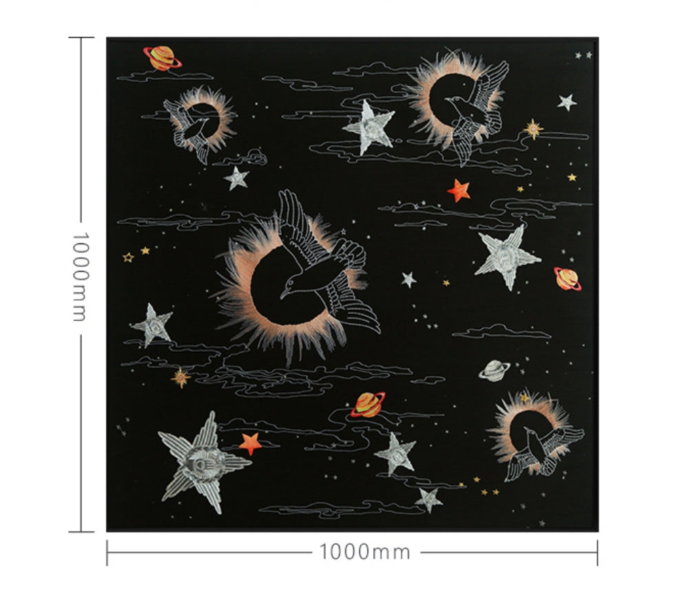 Bulk Order for Suzhou 3D Full-Embroidery Wall Art Featuring core 3D full-embroidery, high-quality materials & commercial standards. Ideal for hotel chains, enterprise groups, etc., for unified interior upgrades.Starry Sky-海智集-