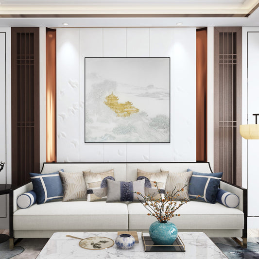 Bulk Order for Suzhou 3D Full-Embroidery Wall Art Featuring core 3D full-embroidery, high-quality materials & commercial standards. Ideal for hotel chains, enterprise groups, etc., for unified interior upgrades.Tower Two of Pavilions and Towers-海智集-