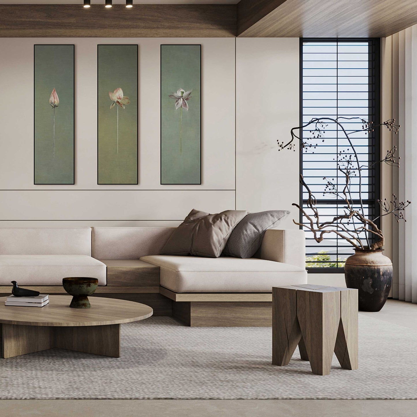 Bulk Order for Suzhou 3D Full-Embroidery Wall Art Featuring core 3D full-embroidery, high-quality materials & commercial standards. Ideal for hotel chains, enterprise groups, etc., for unified interior upgrades.Triple - panel Lotus Picture-海智集-