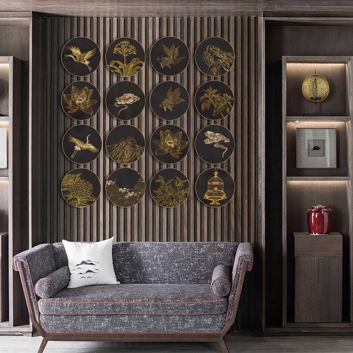 Bulk Order for Suzhou 3D Full-Embroidery Wall Art Featuring core 3D full-embroidery, high-quality materials & commercial standards. Ideal for hotel chains, enterprise groups, etc., for unified interior upgradesRace.Sixteen - chapter Pattern-海智集-