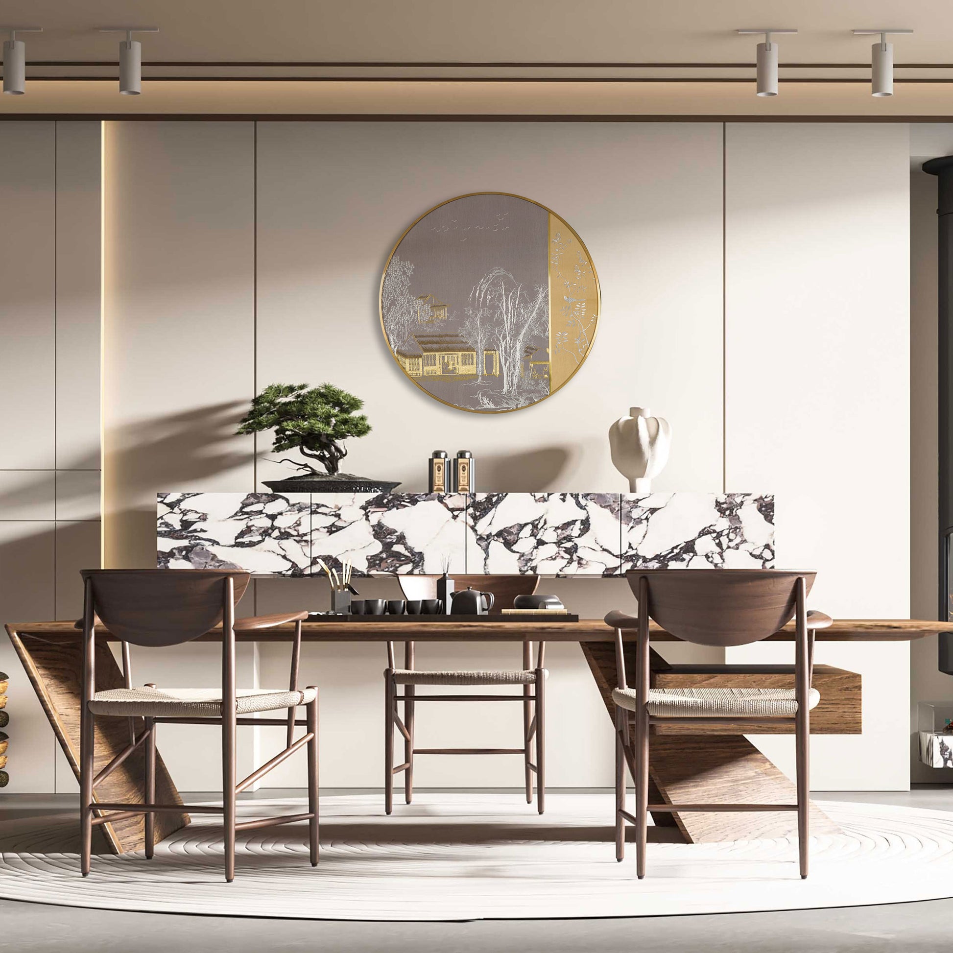 Bulk Order for Suzhou 3D Full-Embroidery Wall Art Featuring core 3D full-embroidery, high-quality materials & commercial standards. Ideal for hotel chains, enterprise groups, etc., for unified interior upgradesRace.Snow - bound Penglai One-海智集-