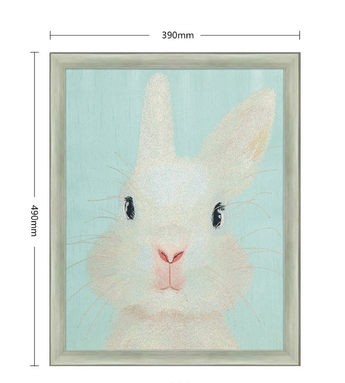 Bulk Order for Suzhou 3D Full-Embroidery Wall Art Featuring core 3D full-embroidery, high-quality materials & commercial standards. Ideal for hotel chains, enterprise groups, etc., for unified interior upgradesThree Cute Pets-Rabbit-海智集-