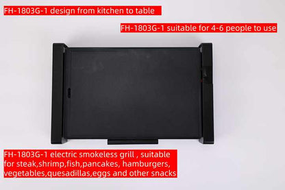 Smokeless Indoor Tabletop Electric Bbq Grill Bbq Griddle Manufacturer Smokeless for Cooking Pancakes-海智集-