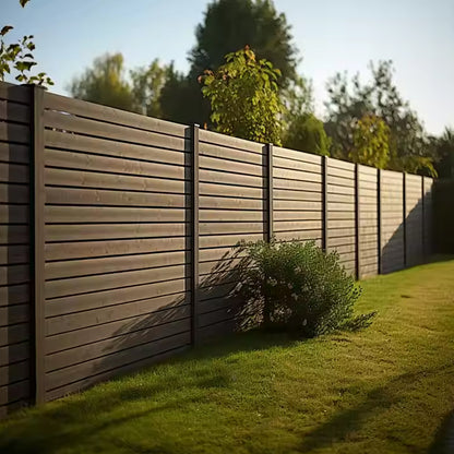 Outdoor Plastic Privacy White 6ft 8ft Privacy Cheap Garden Pvc Wpc Wholesale Vinyl Fence Panels-海智集-