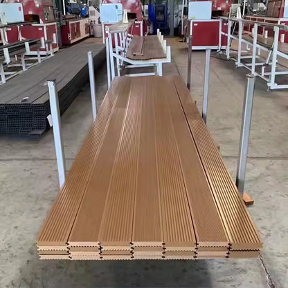 Durable Pvc Wpc Flooring Anti-uv Outdoor Plastic Wood Composite Decking Board Tiles-海智集-