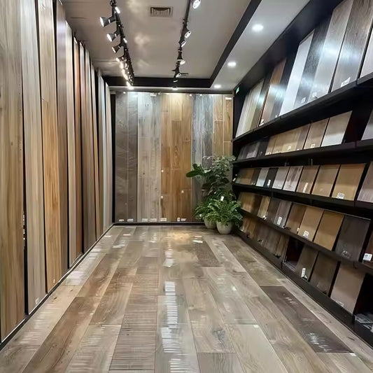 Cherry Glossy SPC LVT Wood Click Laminate Flooring 8mm Vinyl Plank Diy Project Covering-海智集-